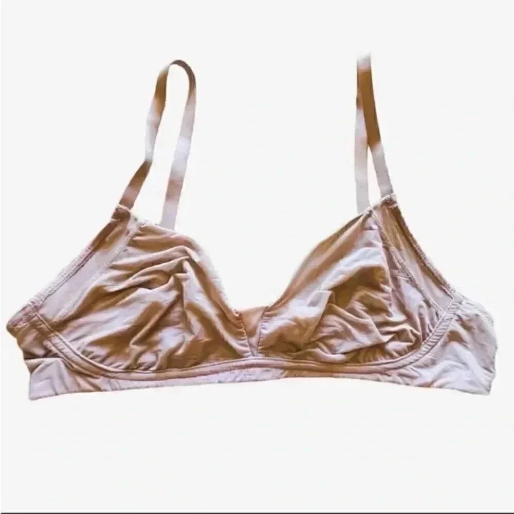 Madewell Lightweight  Loungewear Blush Pink Triangle Bra Size L